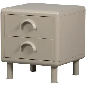 Rune ladekast/nachtkastje 2 lades metaal zand